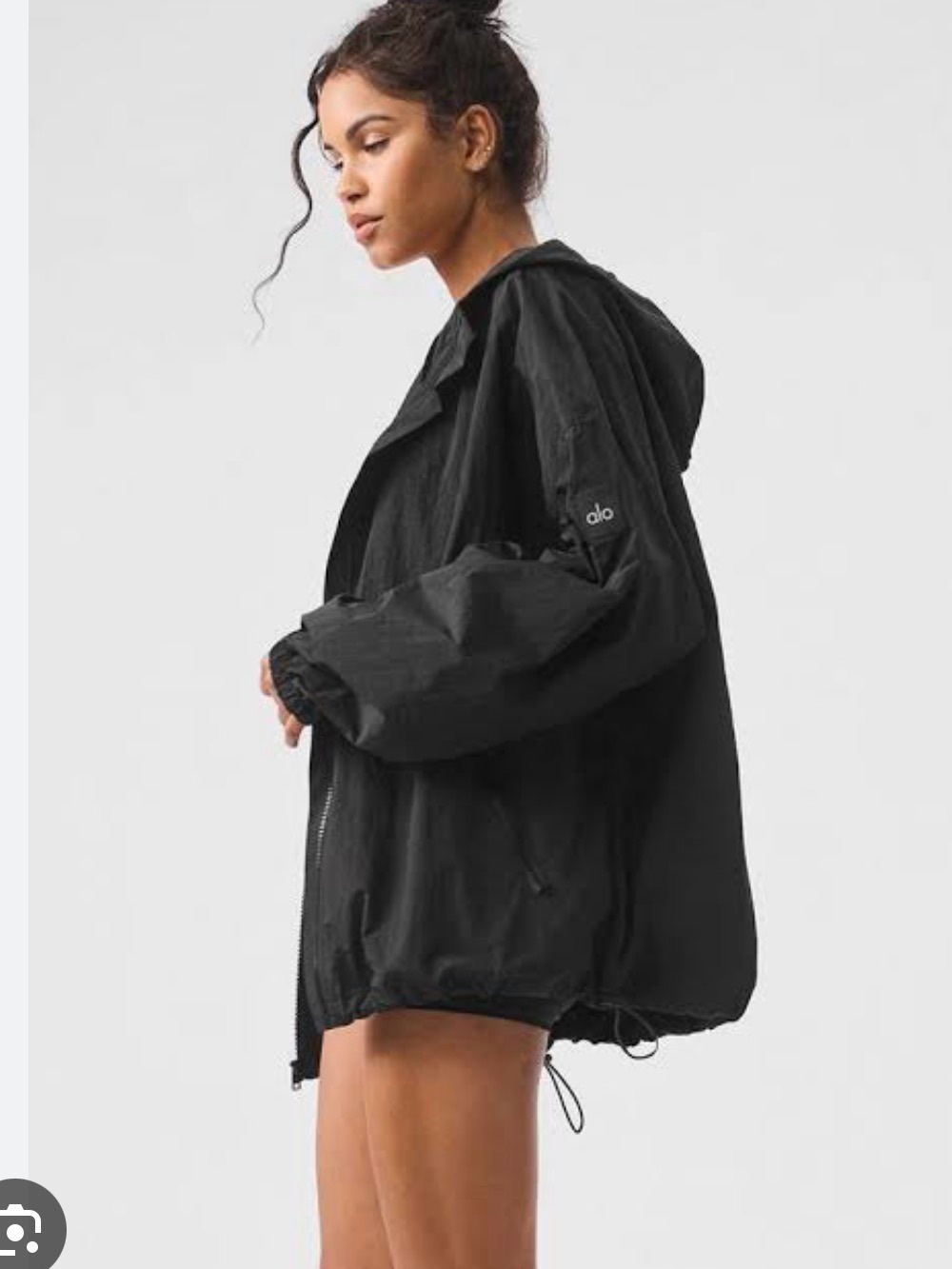 ALO Yoga Black Hooded Utility Jacket